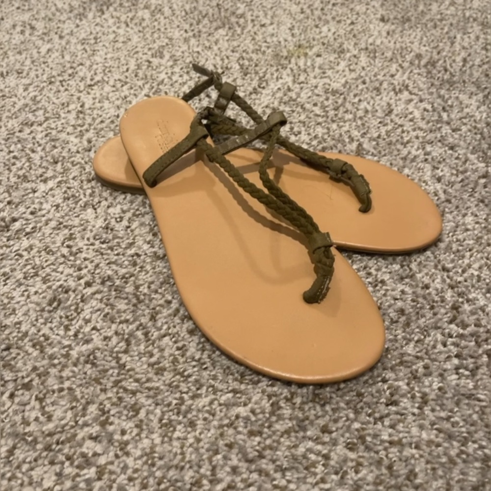 Suede Braided Sandals